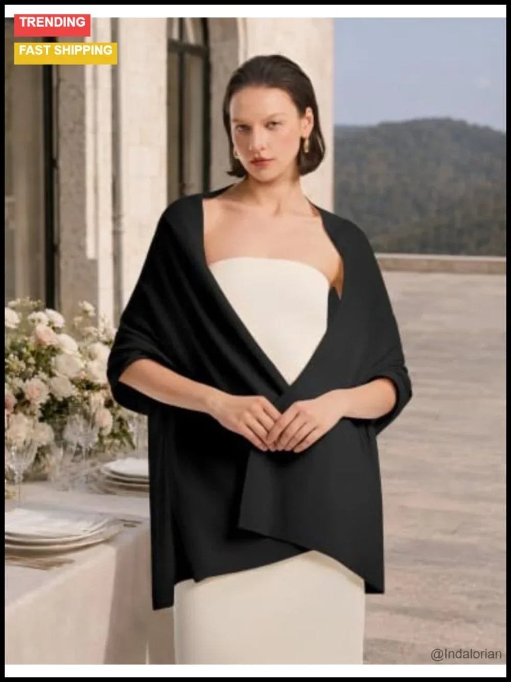 Wool Cashmere Wrap Shawl for Evening Dress Wedding Bridal Pashmina Scarf Travel